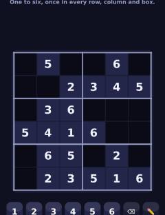 Sudoku 6×6